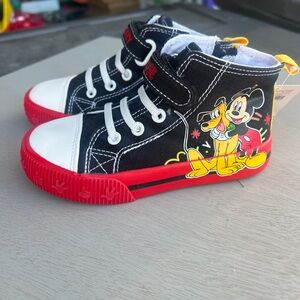 Disney Kids High-Top Sneakers - Black, Red, Yellow